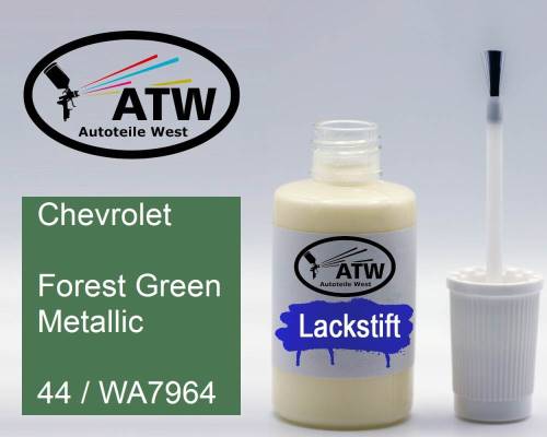 Chevrolet, Forest Green Metallic, 44 / WA7964: 20ml Lackstift, von ATW Autoteile West.
